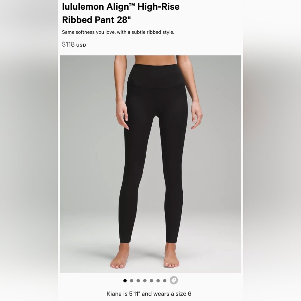 lululemon Align™ High-Rise Ribbed Pant 28"